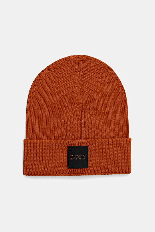 

Шапка с шерстью Boss Orange, оранжевый