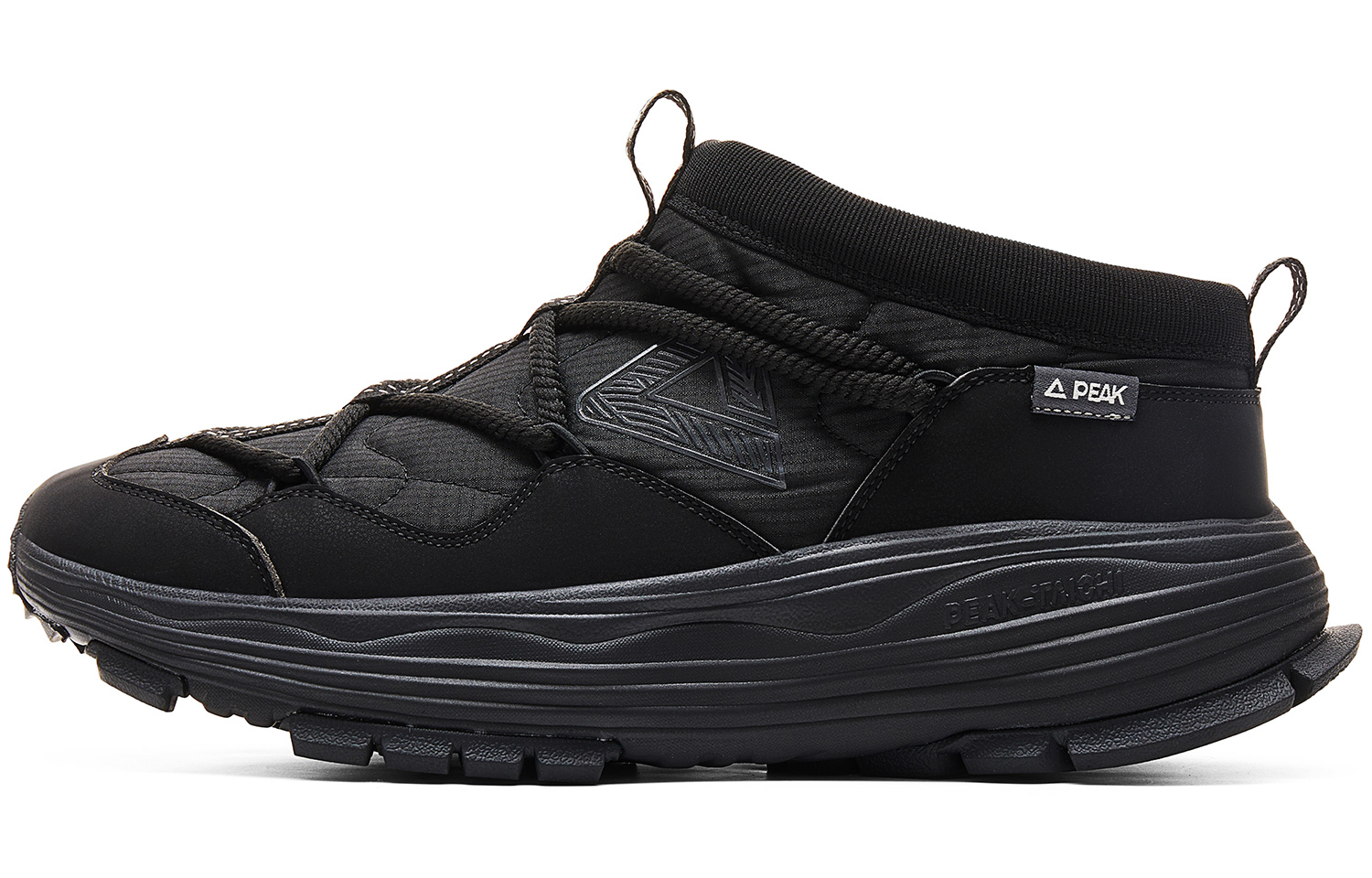 

Амортизирующие противоскользящие и износостойкие кроссовки с эффектом отскока для активного отдыха мужские Black/Dark Gray PEAK