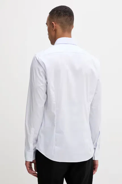 Рубашка в полоску slim fit Calvin Klein, синий — фото 3