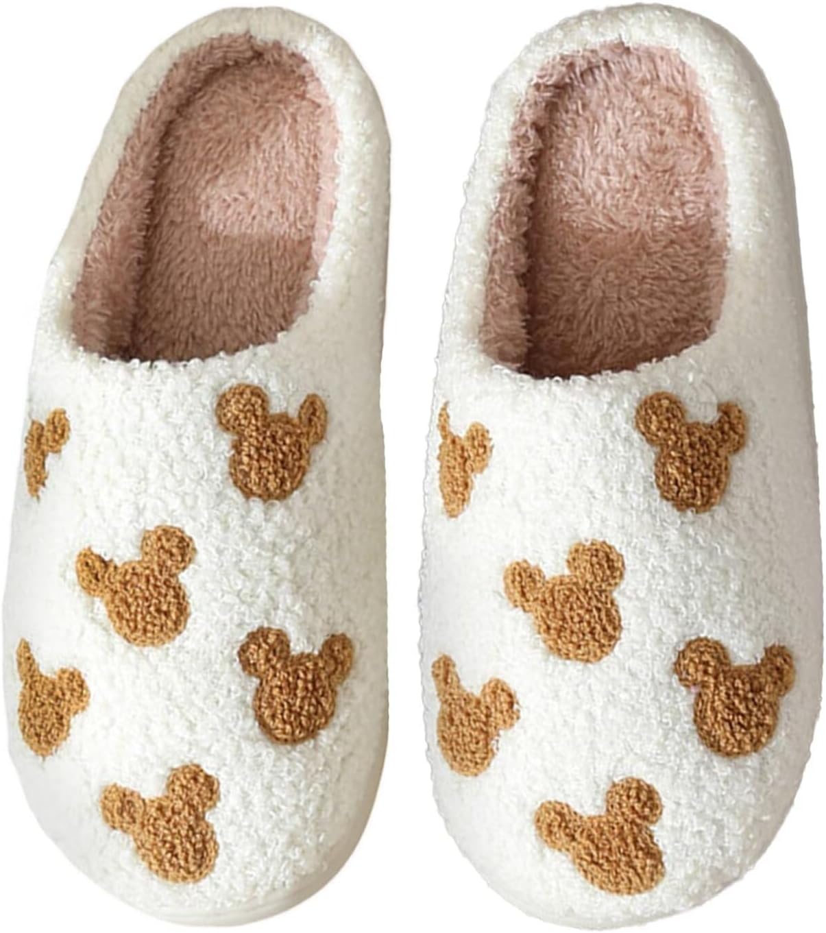 

Женские милые ретро-тапочки JAMANDUO с клубникой и вишней, плюшевые, мягкие, с эффектом памяти, для дома, на День святого Валентина, F Brown-mouse