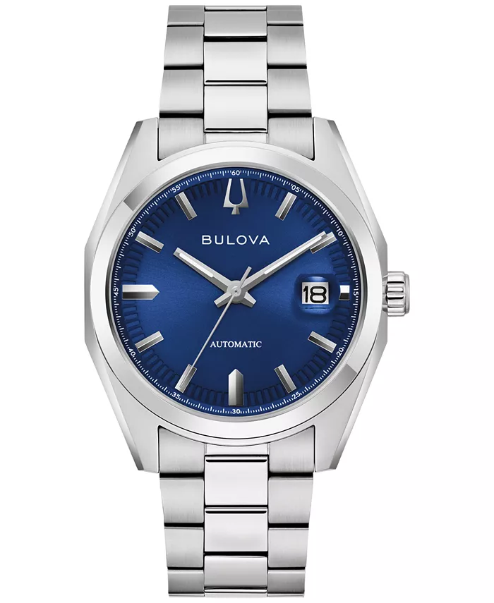 

Мужские классические часы Surveyor Automatic с серебристым стальным браслетом 39mm Bulova