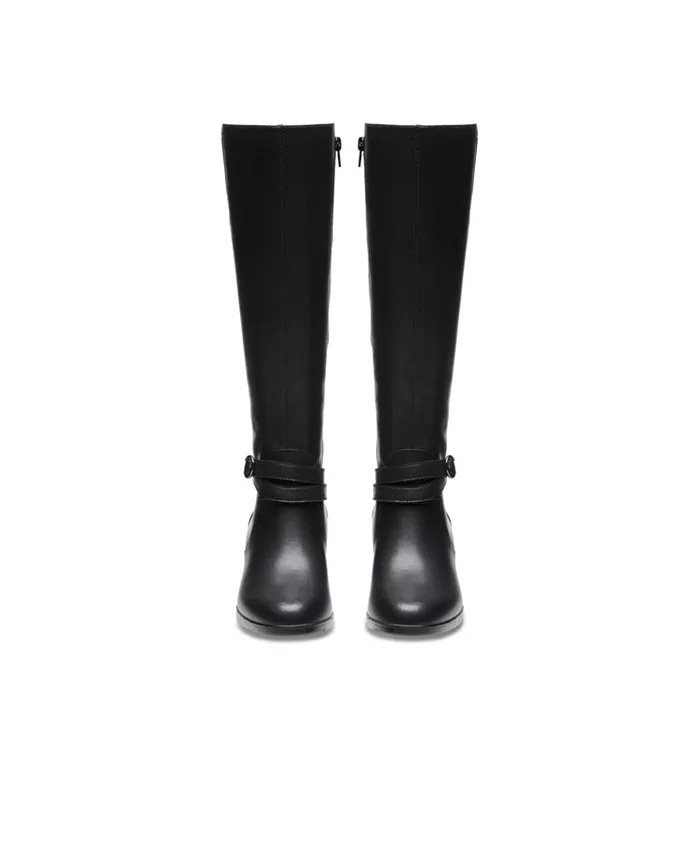 Женские сапоги Clarks Emily 2 Dream кожаные высокие, черный — фото 4