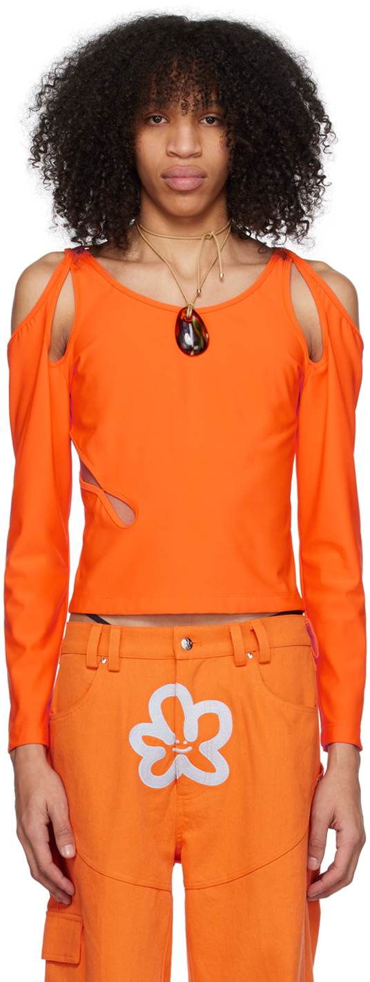 

Футболка с длинным рукавом и вырезом Marshall Columbia, Orange