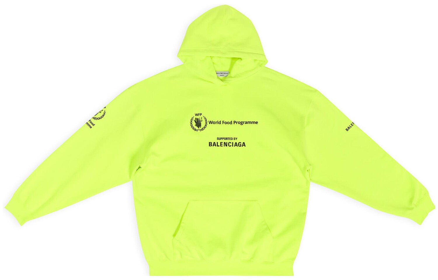 

X WFP Толстовка женская неоново-желтая Balenciaga