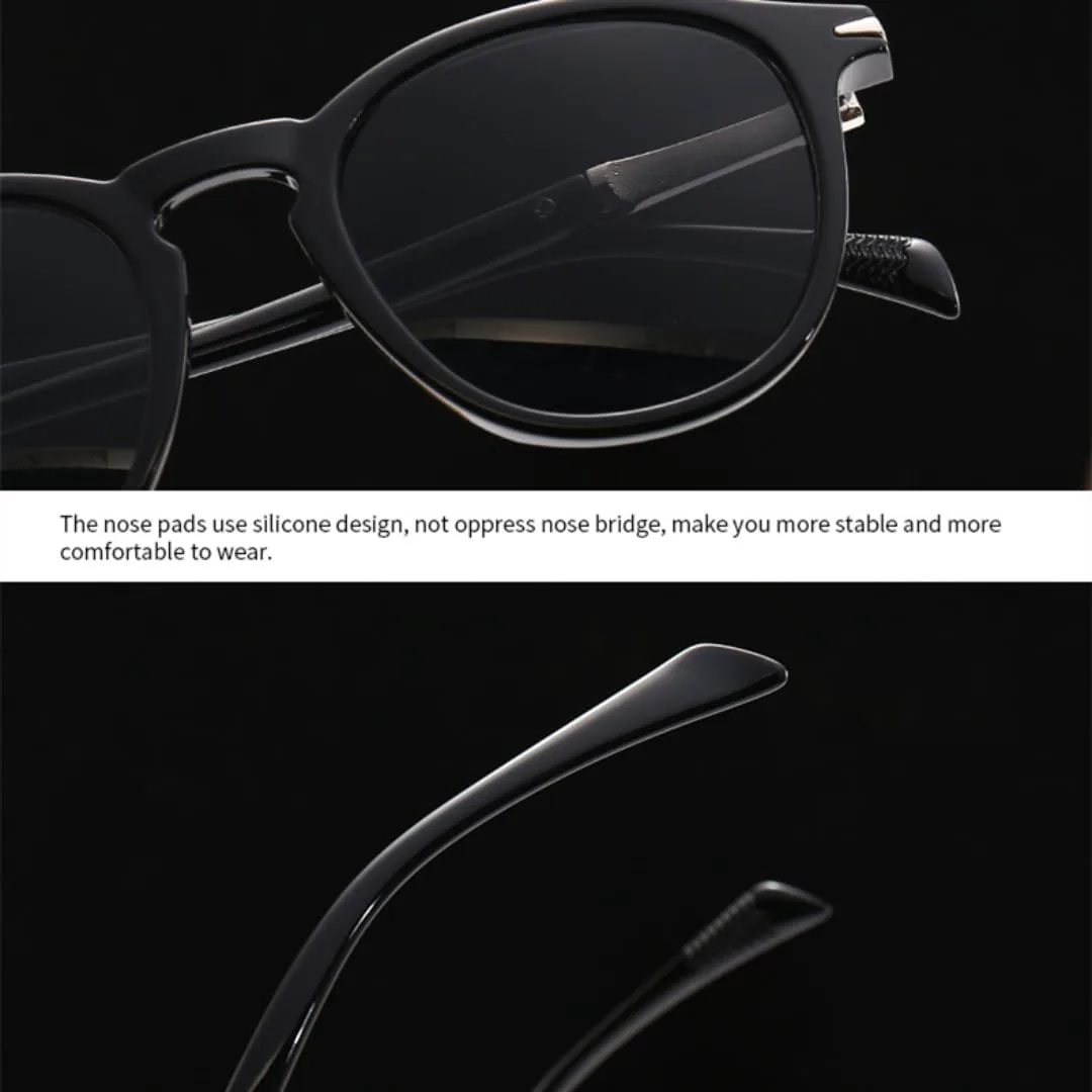 

Классические роскошные круглые солнцезащитные очки для женщин и мужчин в винтажном стиле, стимпанк, с заклепками, для вождения (черно-серые) TVTBBVV, Black Gray