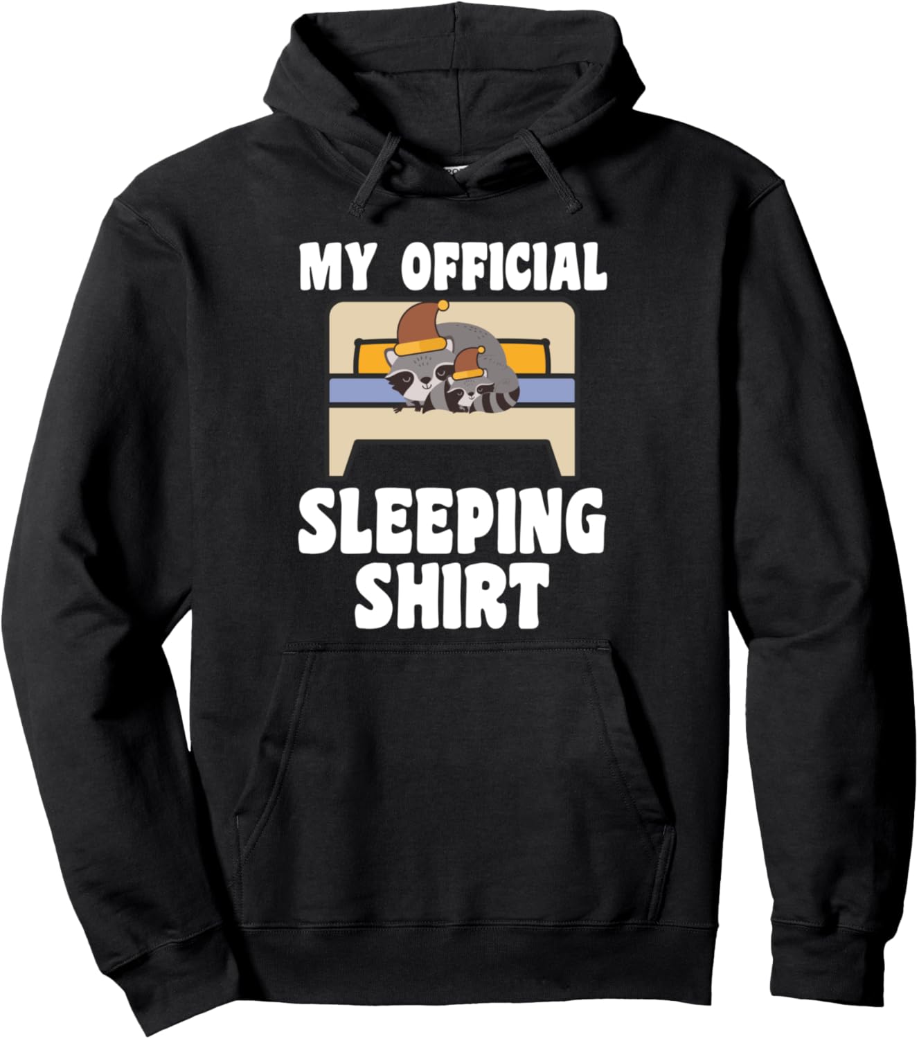 

Моя официальная худи для сна Racoon Lover Gift, черный
