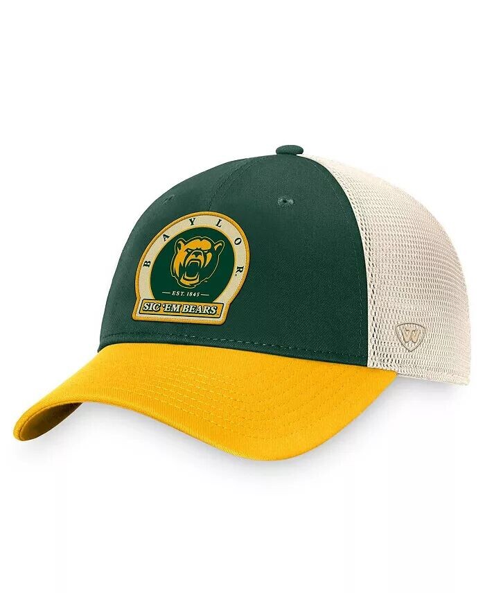 

Мужская зеленая регулируемая шляпа Baylor Bears Refined Trucker Top Of The World, зеленый