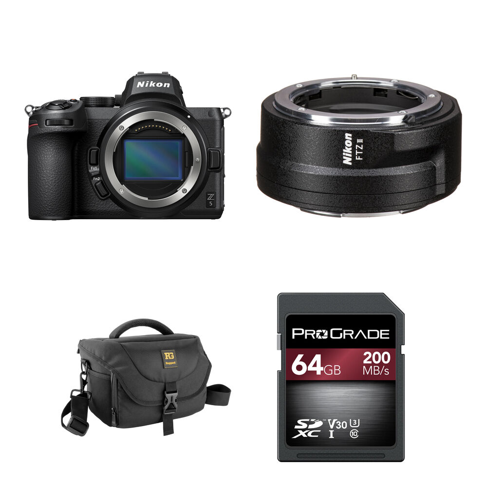 

Беззеркальная камера Nikon Z5 Mirrorless Camera with FTZ II Mount Adapter and Basic