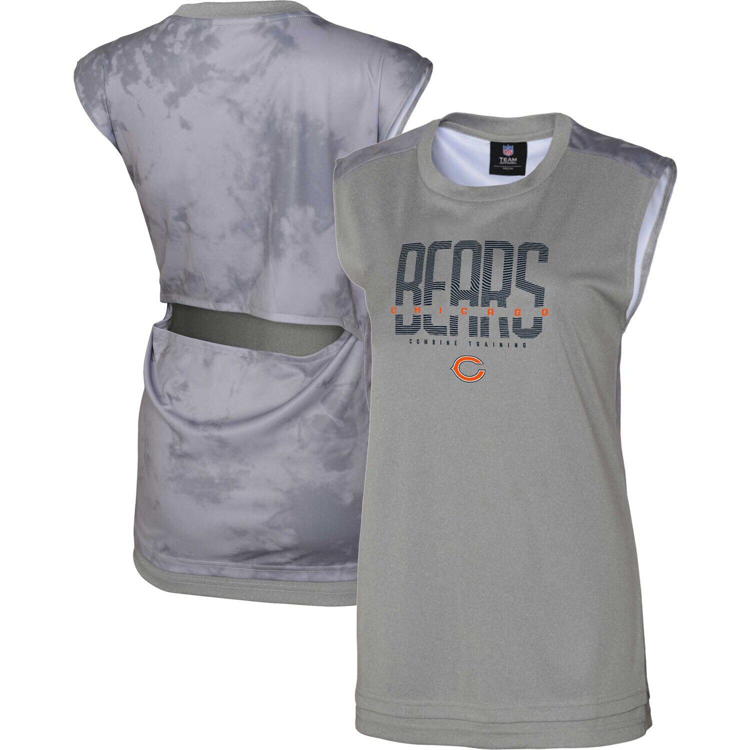 

Женская серая майка Chicago Bears No Sweat Outerstuff, Серый, Женская серая майка Chicago Bears No Sweat Outerstuff