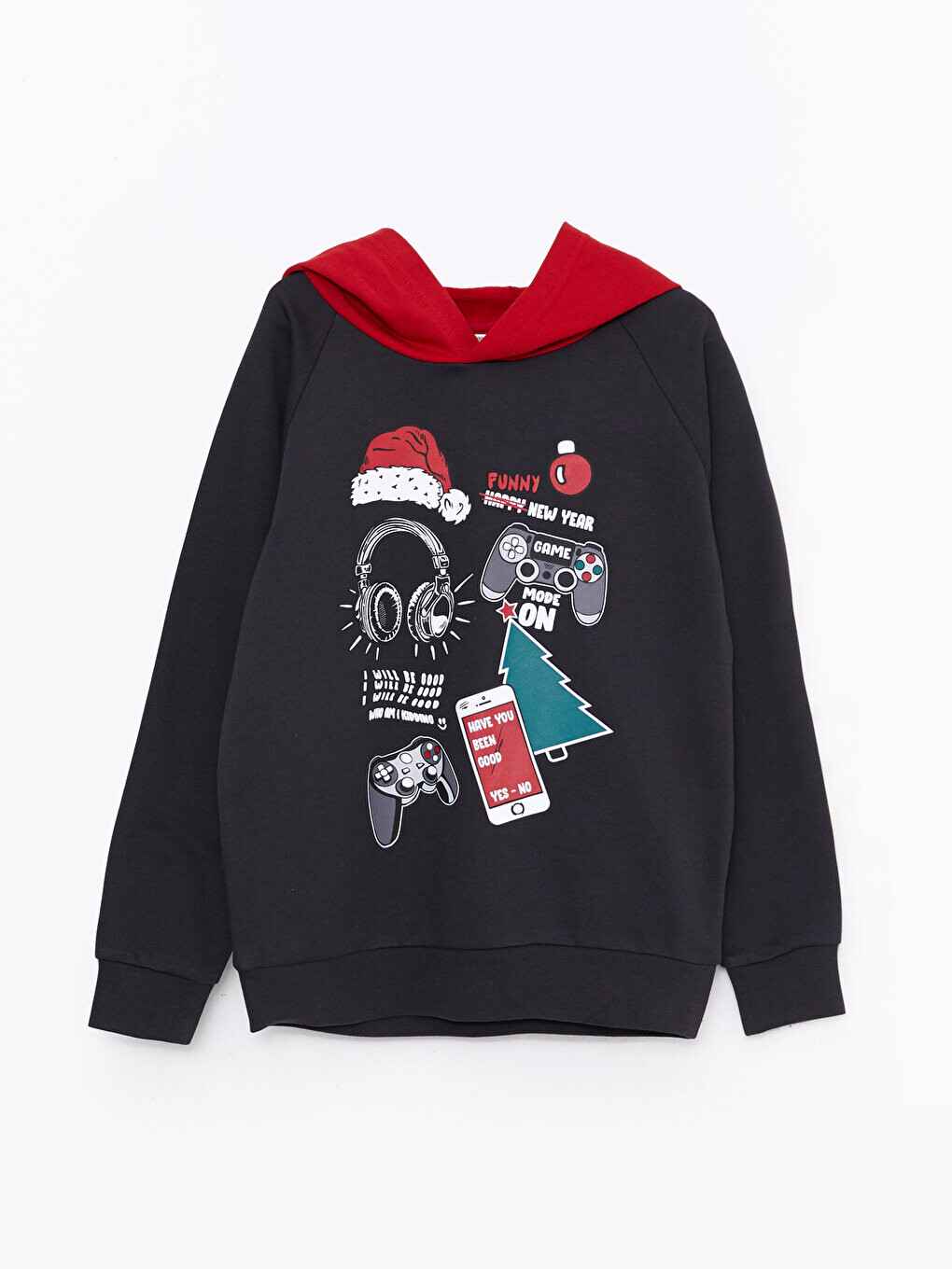 

Толстовка для мальчика с капюшоном и длинными рукавами LCW Kids