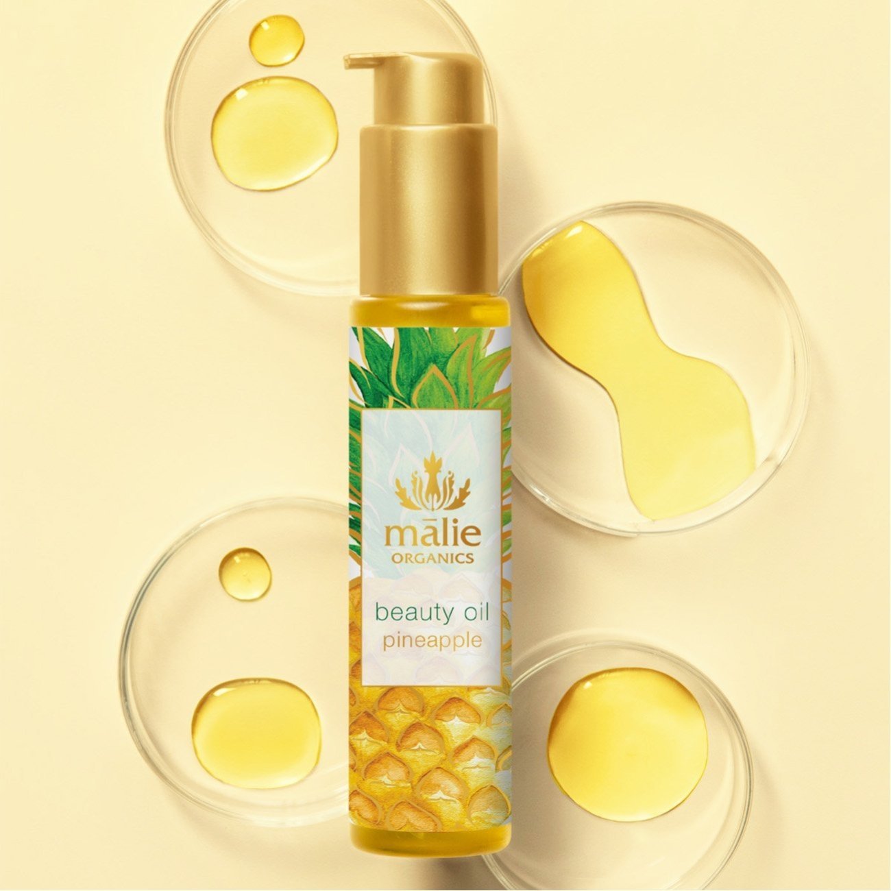 Косметическое масло с ананасом Malie Organics, F