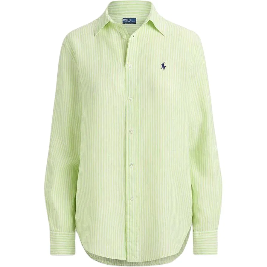 Рубашка классическая женская Polo Ralph Lauren зеленая