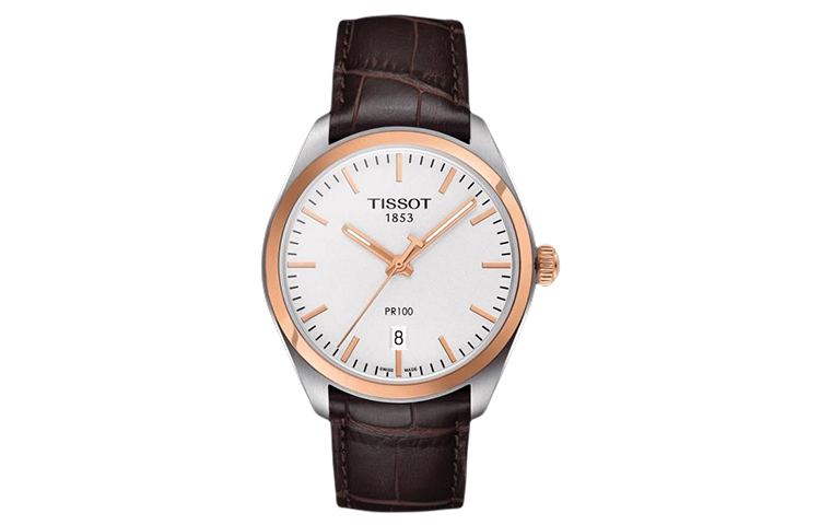 

Часы мужские кварцевые PR100 Collection 39 мм серебристый циферблат корпус из нержавеющей стали кожаный ремешок TISSOT