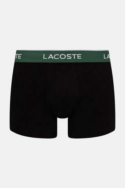 Боксеры хлопковые с эластаном 3 шт Lacoste, черный — фото 3