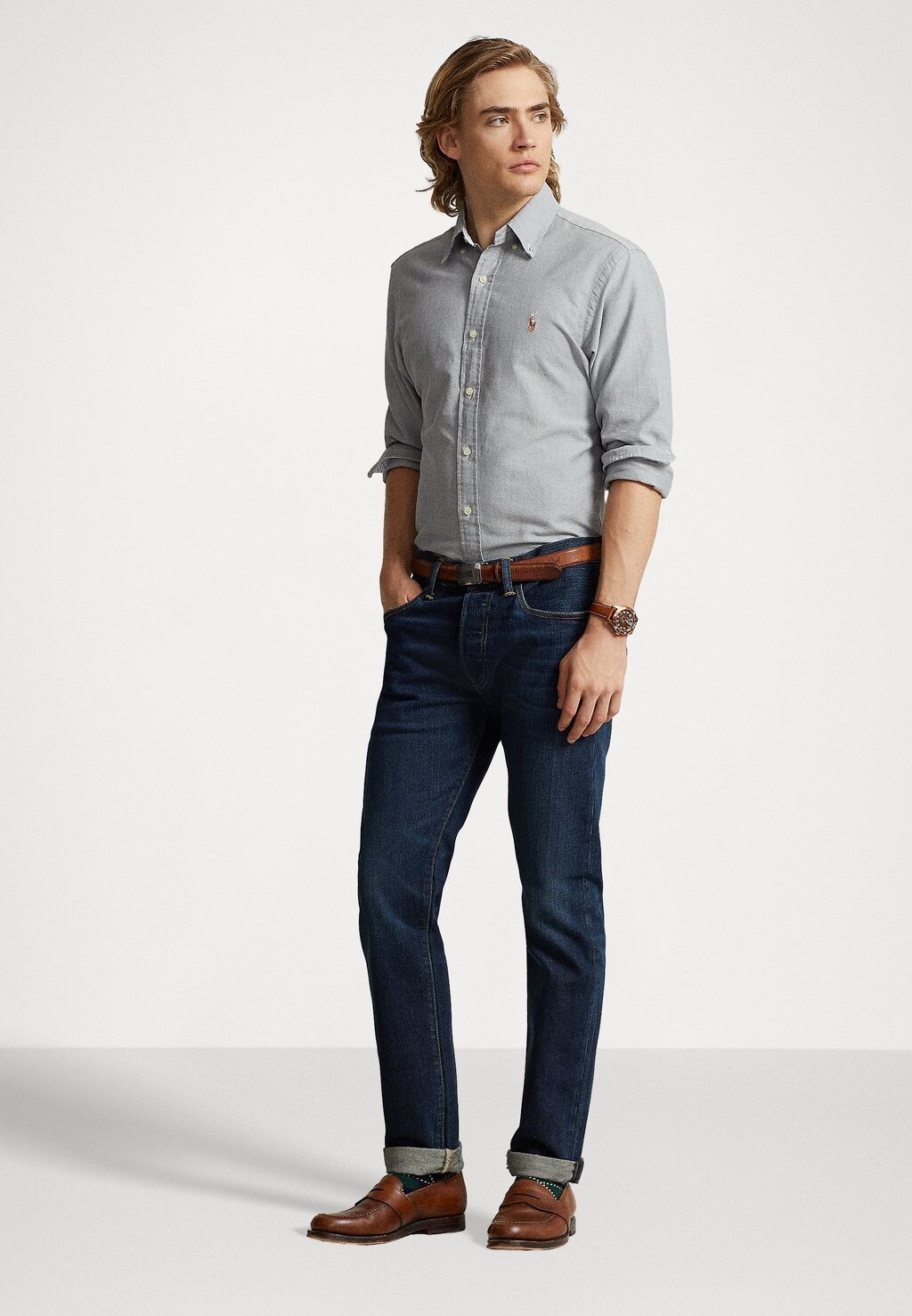 

Рубашка РУБАШКА С ДЛИННЫМ РУКАВОМ Polo Ralph Lauren, шифер