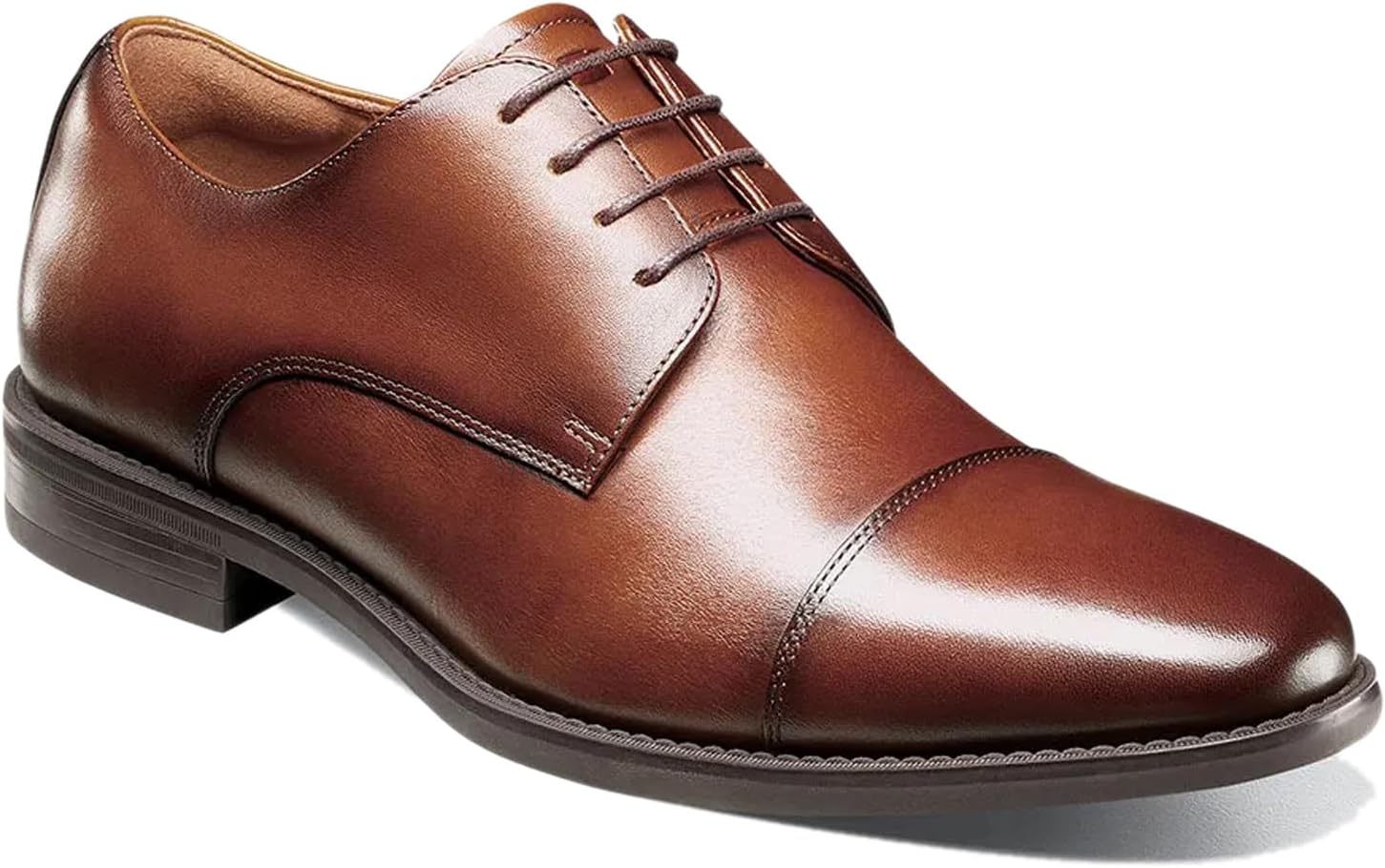 Мужские туфли Florsheim, оксфорды Santucci с носком-каплей, Cognac — фото 2