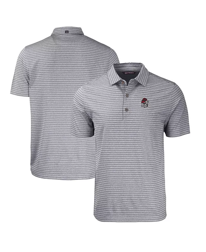 

Мужская поло Georgia Bulldogs Forge Eco Heathered Stripe Stretch Cutter & Buck, черный