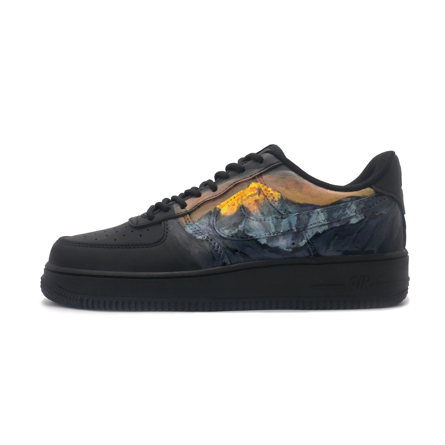 

Nike Air Force 1 нескользящие амортизирующие лоу-топ скейтборд обувь унисекс черный желтый, цвет Black Yellow