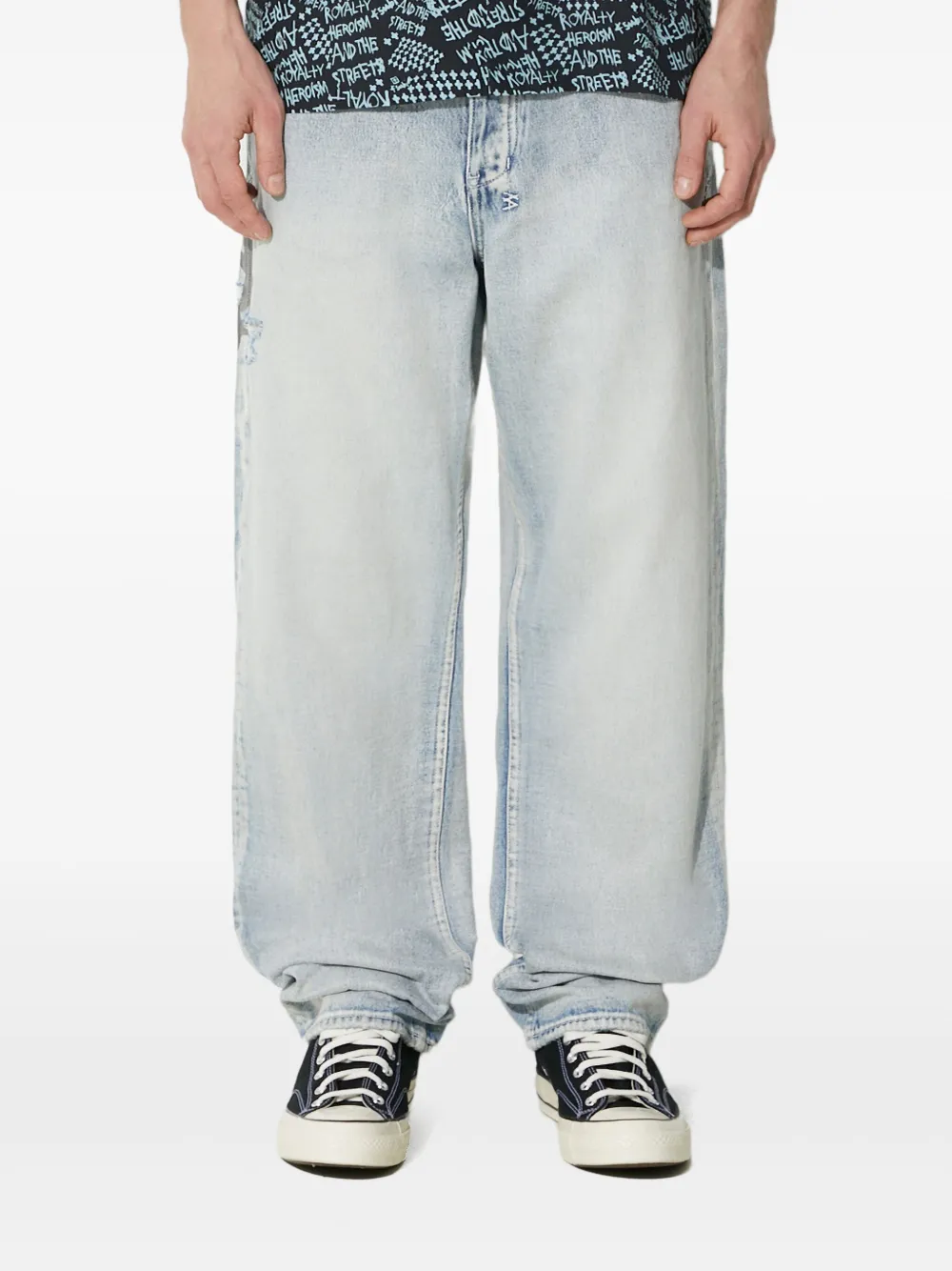 

Джинсы с графичным принтом Ksubi, синий