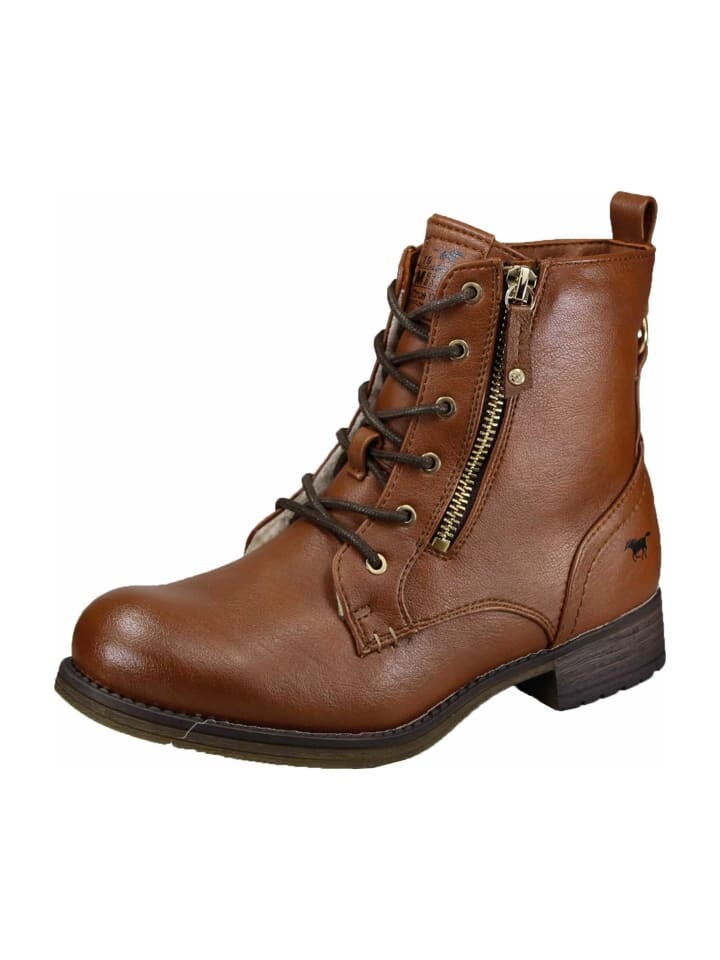 Ботильоны Mustang Schnürstiefeletten, коричневый