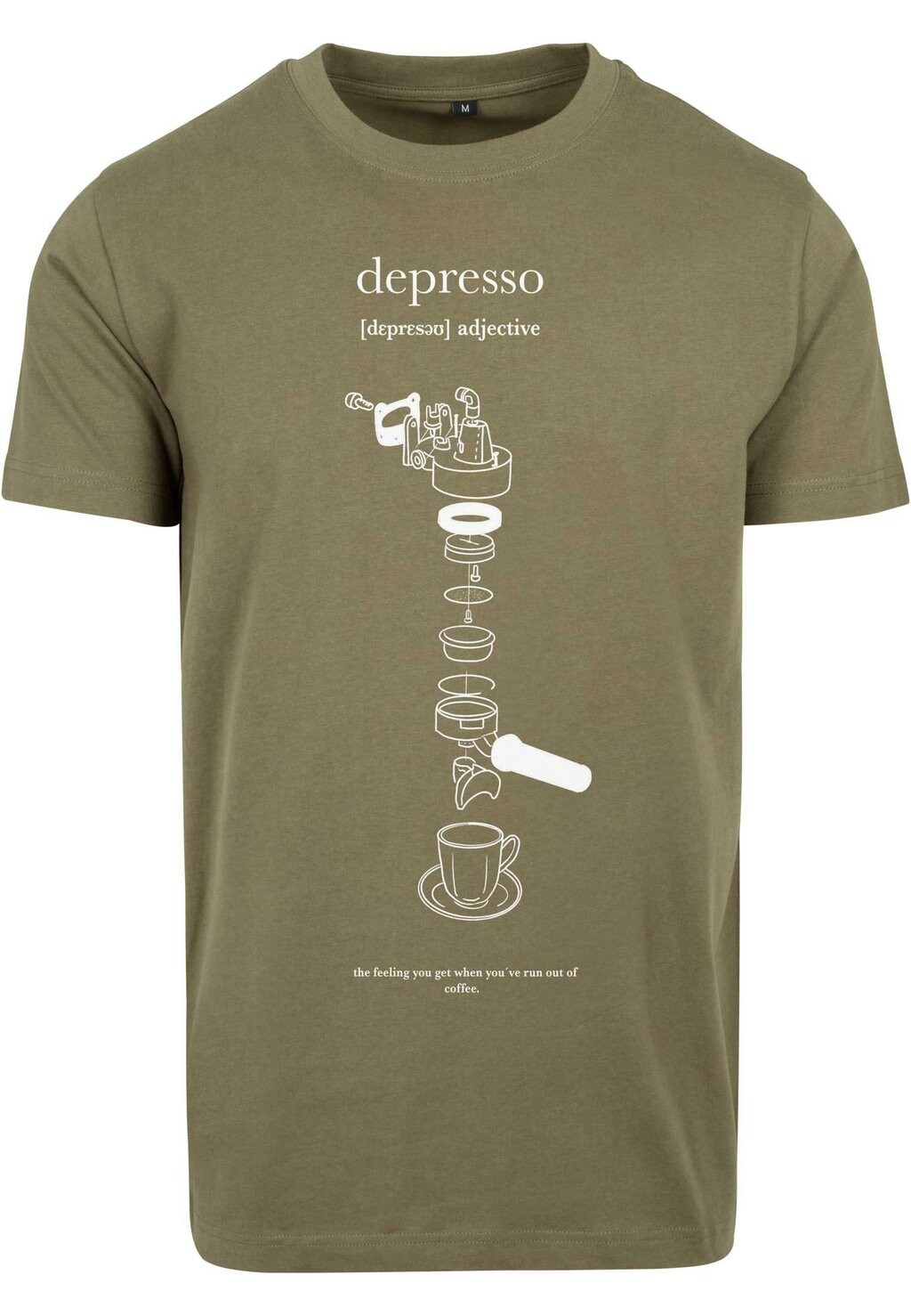 

Футболка с принтом DEPRESSO Mister Tee, оливково-зеленый