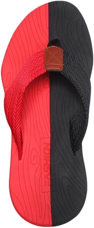 

Модные легкие слипоны для мужчин с многоцветным дизайном, удобные и повседневные, прочные мужские сандалии для активного отдыха на улице Hoalox, черный/красный