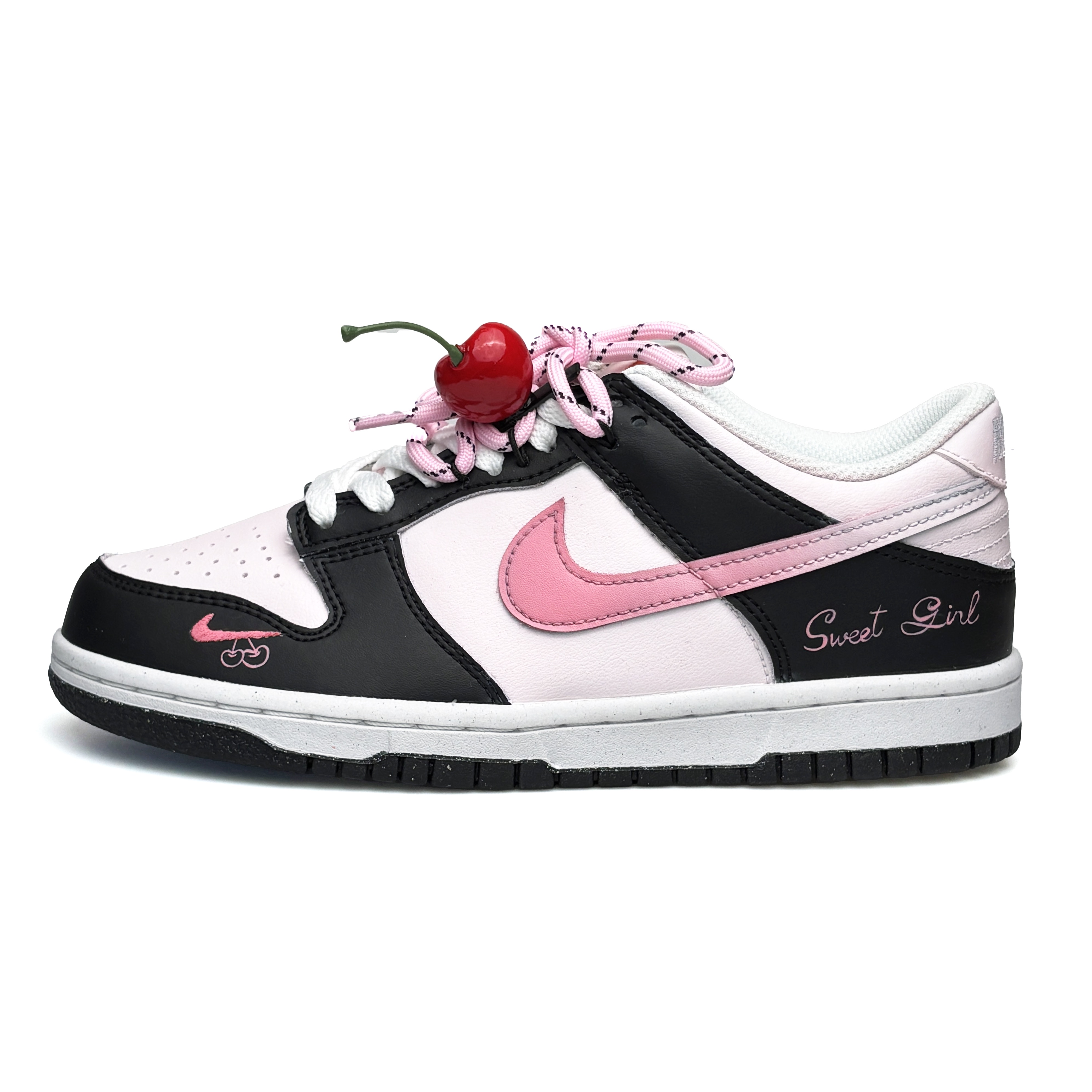 

Детские кроссовки для скейтбординга Dunk WAO с противоскользящей подошвой и износостойкими протекторами для подростков Nike, черный/розовый