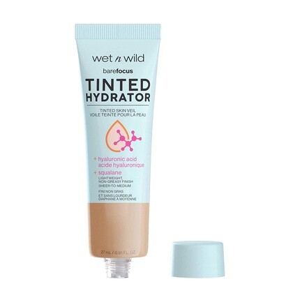 Wet N Wild Bare Focus Tinted Skin Perfector Увлажняющий флюид с гиалуроновой кислотой среднего загара 27 мл, Wet 'N' Wild — фото 2