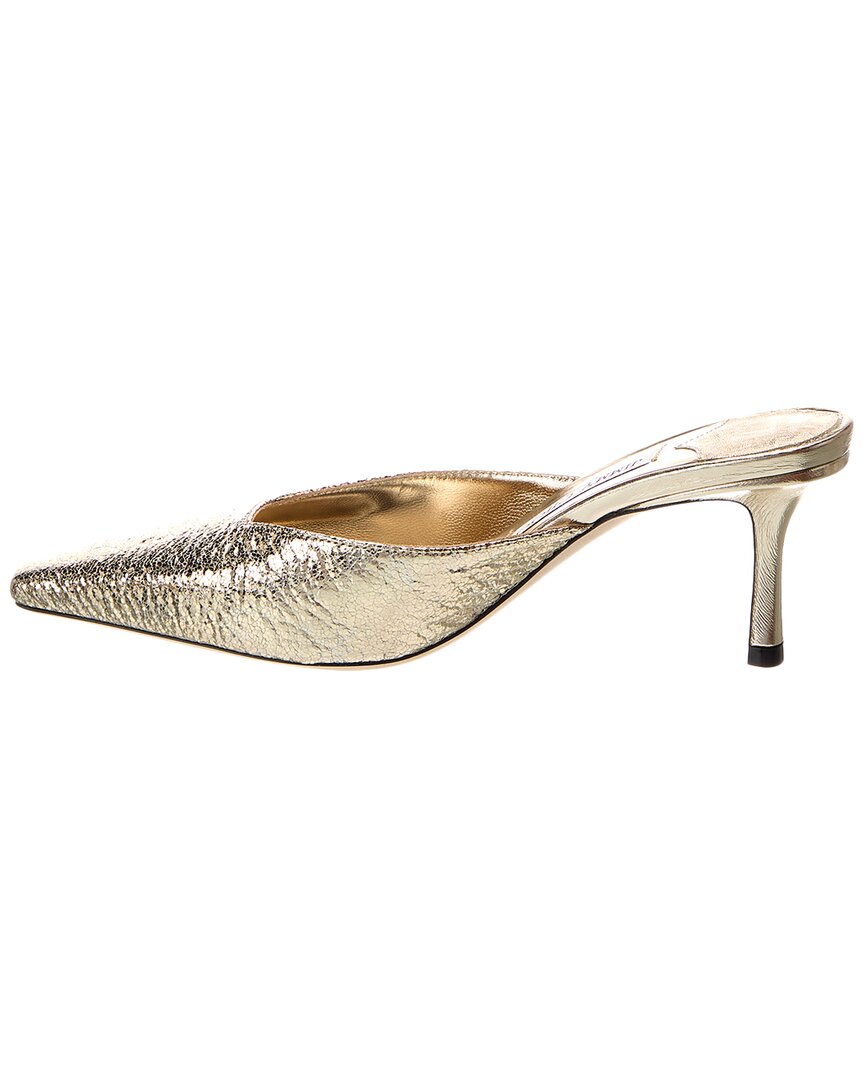 Джимми Чу Виви 65 Кожаные мюли Jimmy Choo, золотой — фото 2
