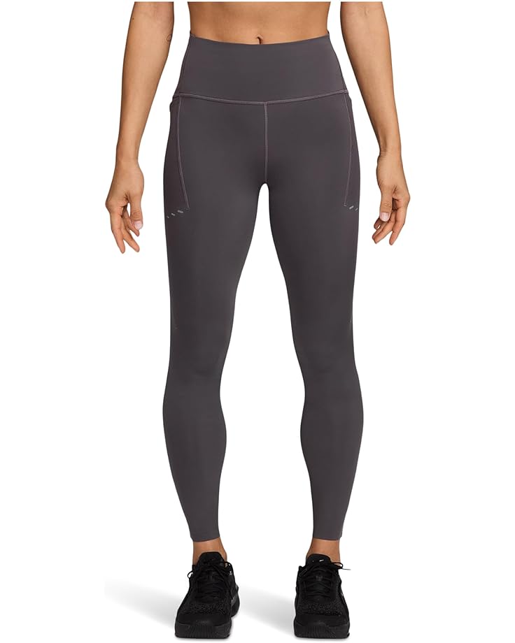

Брюки Nike Dri-fit Swift High-waisted 7/8 Running Leggings With Pockets, цвет Thunder Grey/Reflective Silver