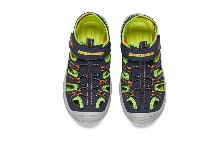 Детские сандалии для подростков Skechers Kids, синий/зеленый — фото 4