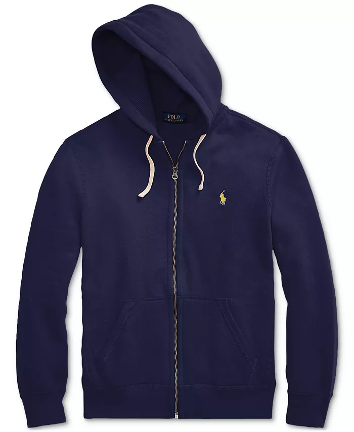 Мужская толстовка с капюшоном Signature Fleece Polo Ralph Lauren, синий — фото 3