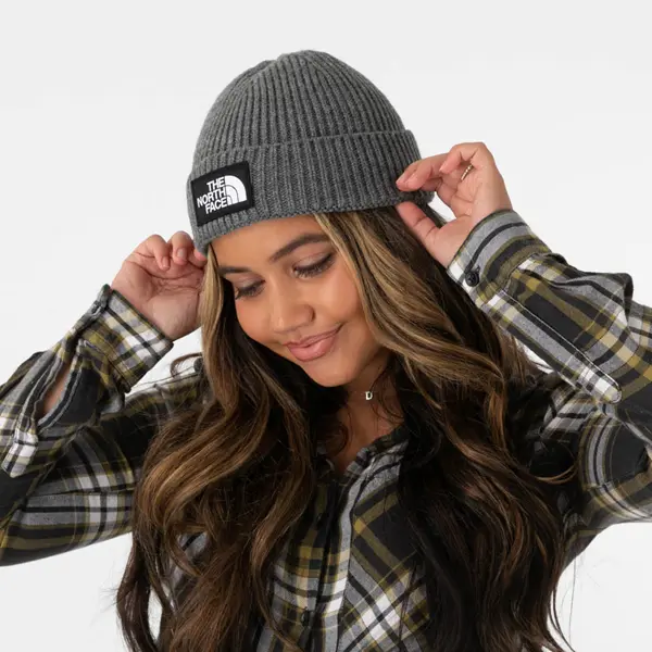 

Шапка-бини с логотипом The North Face, цвет Heather Gray