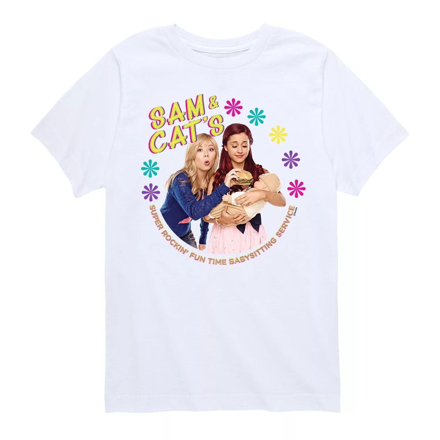 

Футболка Nickelodeon Sam & Cat Rockin' Babysitter для мальчиков 8–20 лет Licensed Character, белый