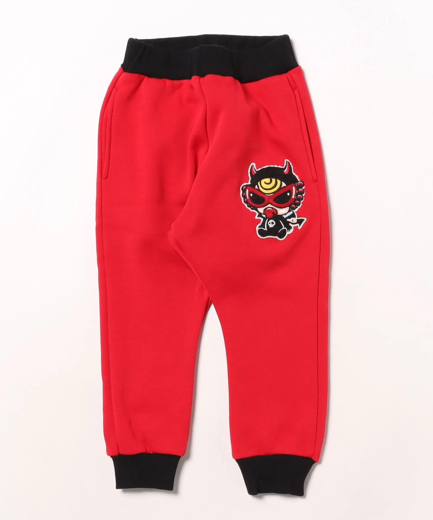 Детские штаны с хвостом HYSTERIC MINI DEVILKIN красные