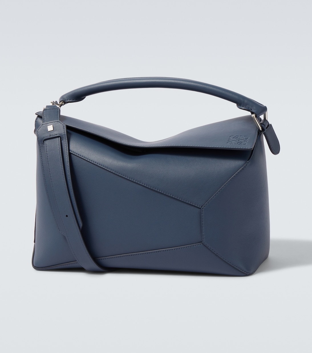 

Пазл Эдж большая кожаная сумка через плечо Loewe, Indigo Dye
