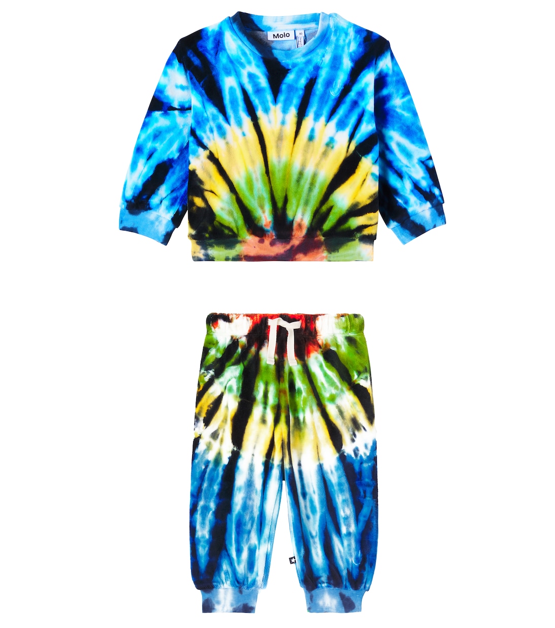 

Комплект из толстовки Baby Dear и спортивных штанов Simeon Molo, Multus Tie Dye