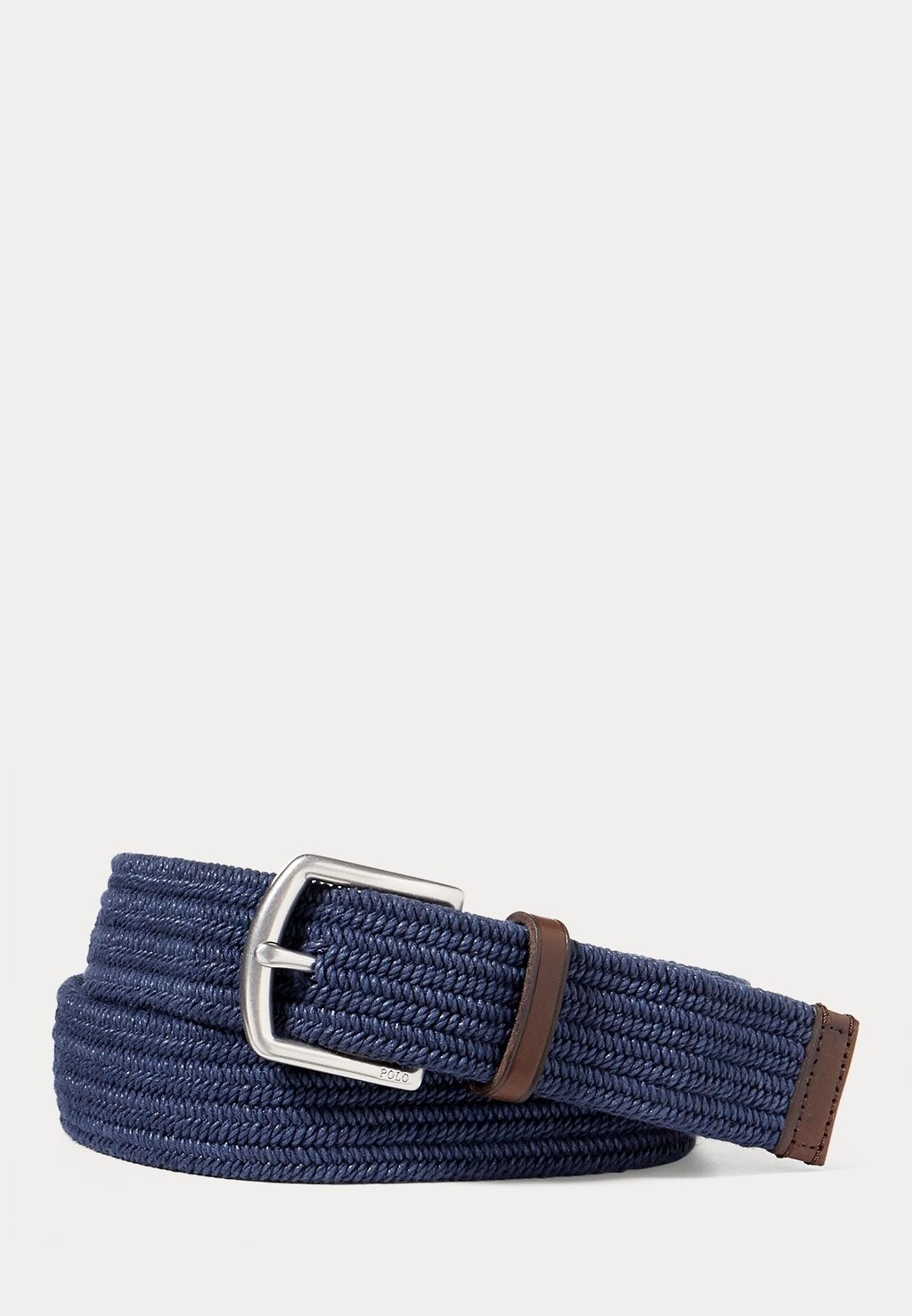 

Плетеный ремень LEATHER TRIM BRAIDED BELT Ralph Lauren, темно-синий