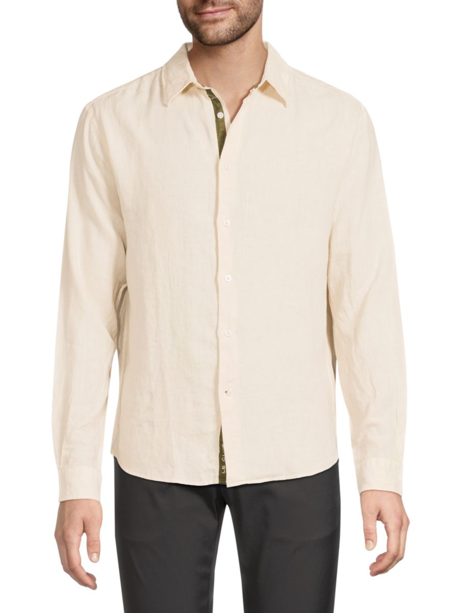 

Льняная рубашка Питера Le Club Original, бежевый