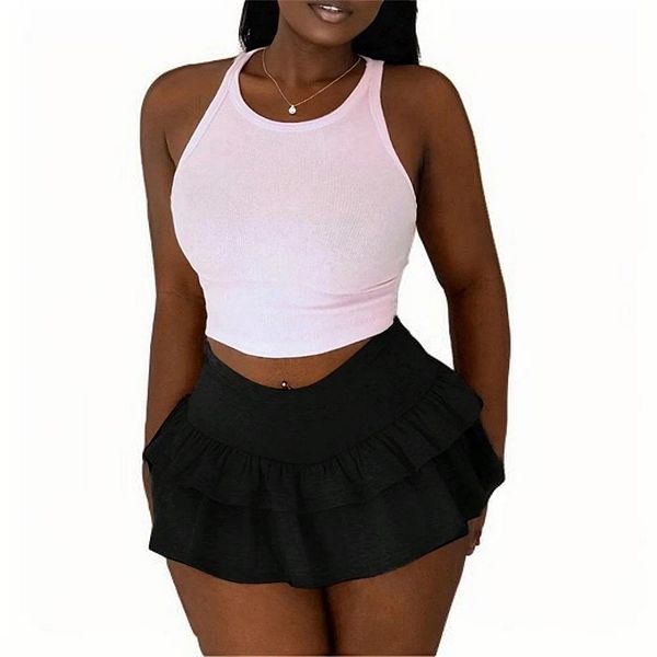 

Юбка-мини с рюшами и плиссировкой y2k Yesfashion, Black