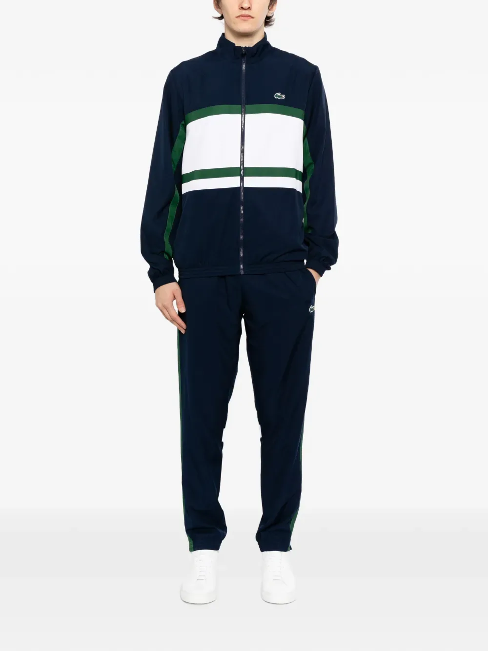 Полосатый спортивный костюм Lacoste, синий — фото 2