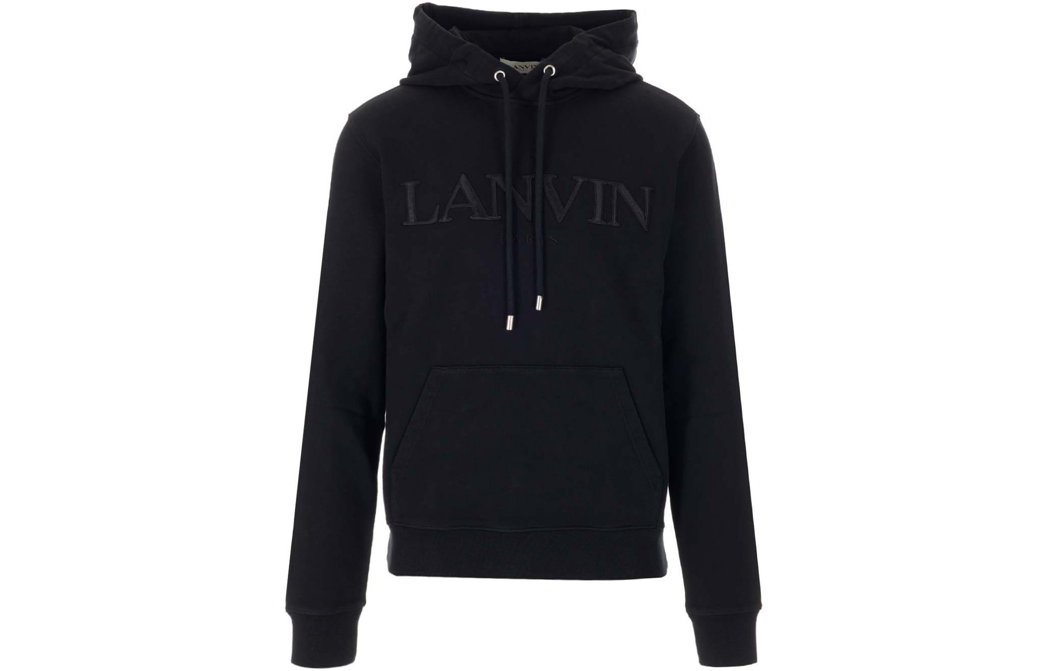 Толстовка с вышитым логотипом Lanvin, черная — фото 2