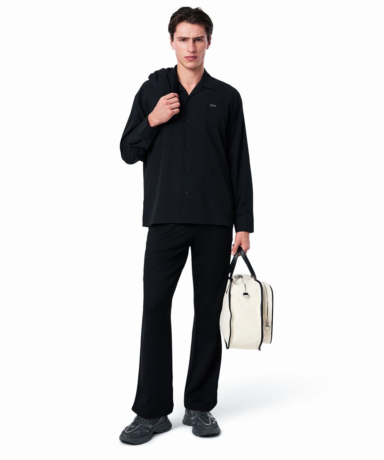 Мужские кроссовки L003 NEO SHOT 125 1 SMA Big Mesh High-Tech LACOSTE, Black — фото 3