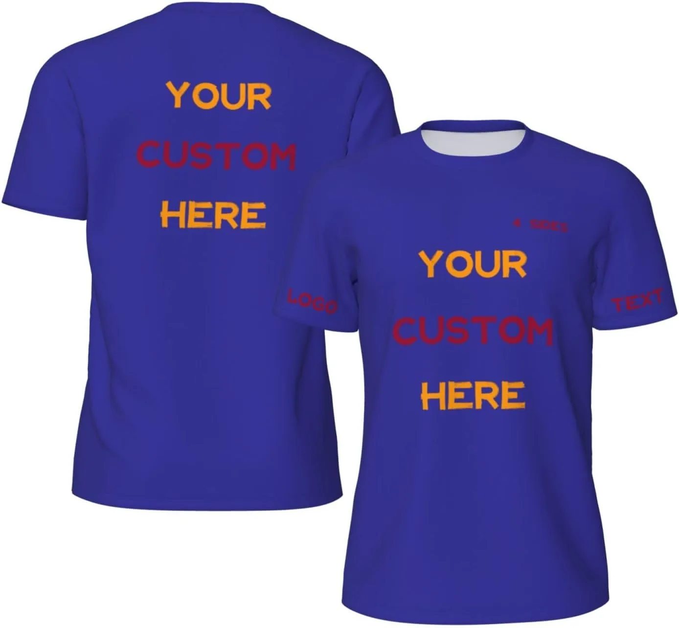 

Футболка Custom с принтом на 4 сторонах