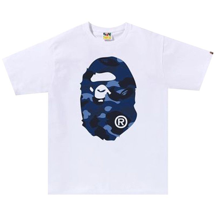 

Футболка BAPE Color Camo Big Ape Head Tee 'White/Navy'