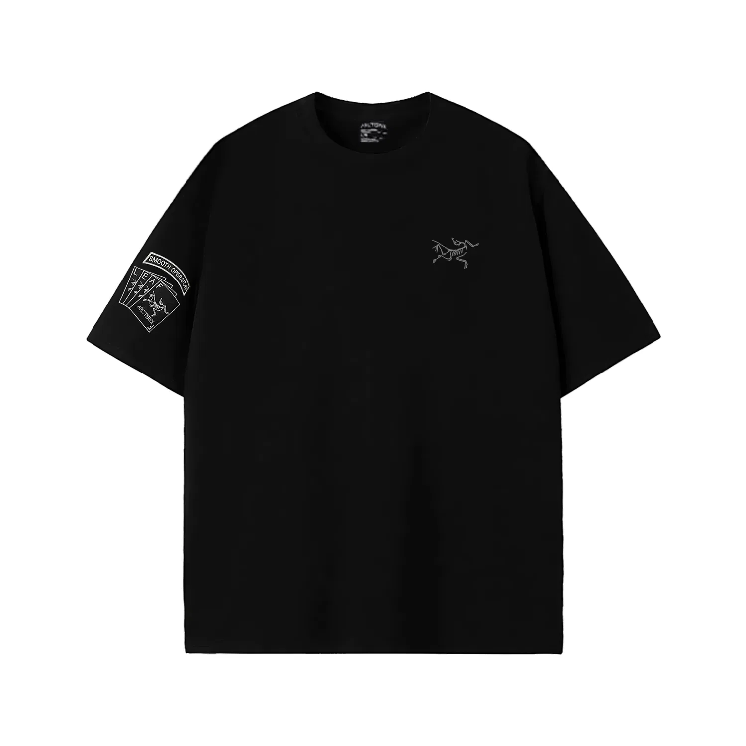 Футболка Arcteryx KRAGG SL Cotton с круглым вырезом, черная — фото 3