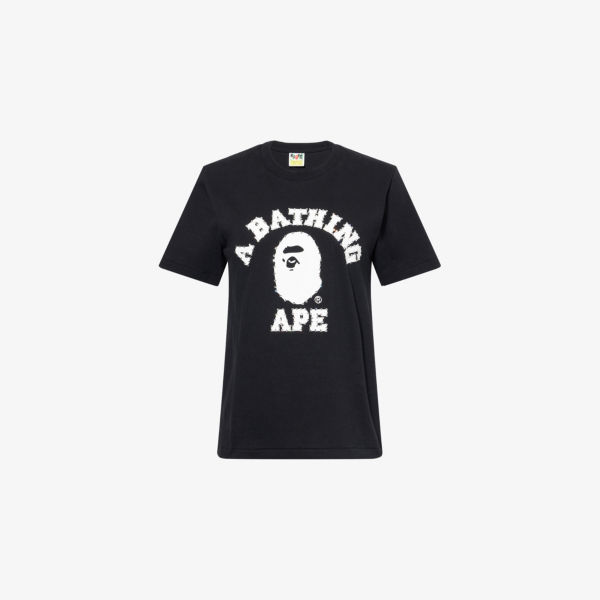 

Футболка A Bathing Ape с логотипом и кристаллами, черный