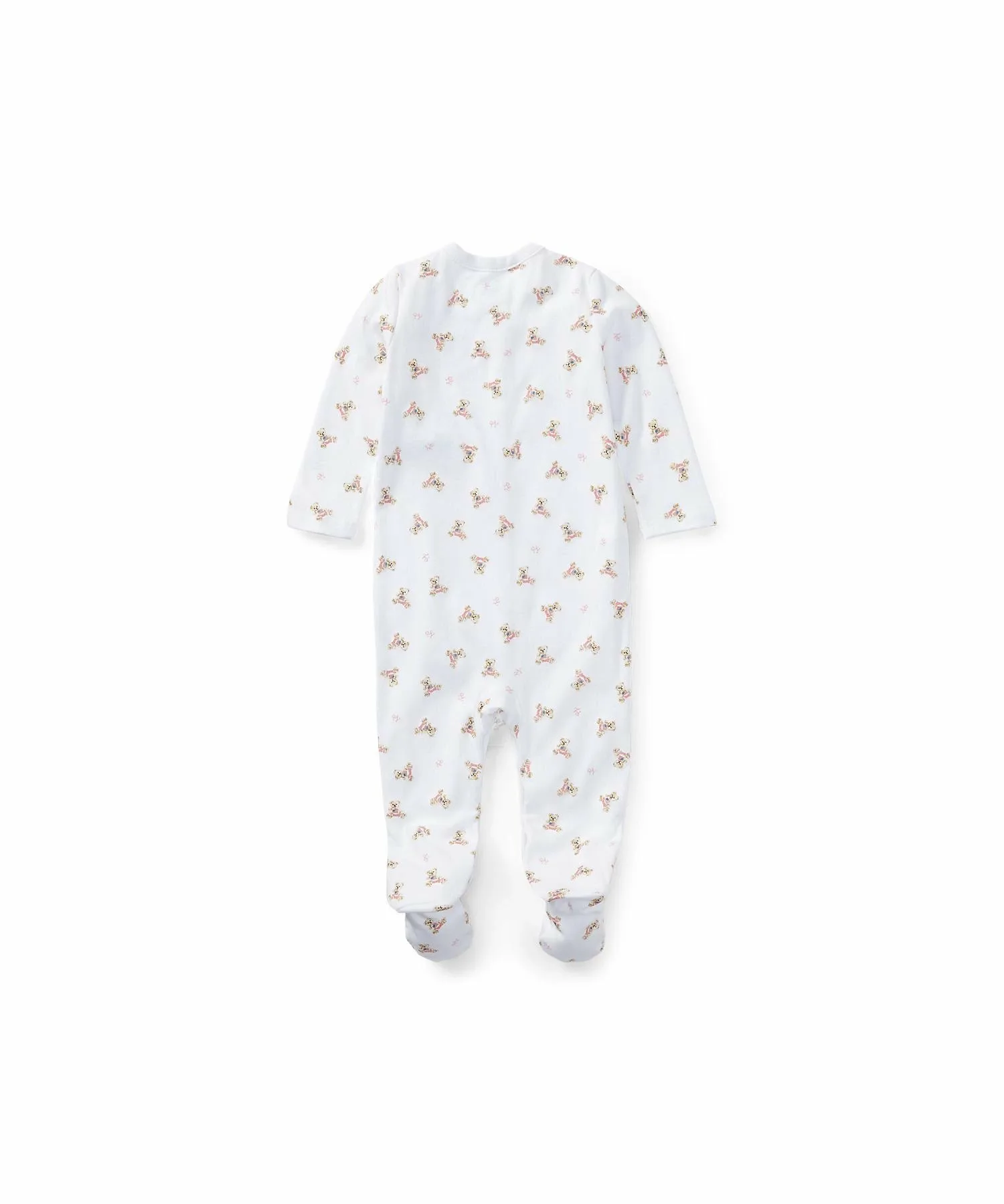 Детский хлопковый комбинезон polo bear Polo Ralph Lauren, 100 White — фото 3