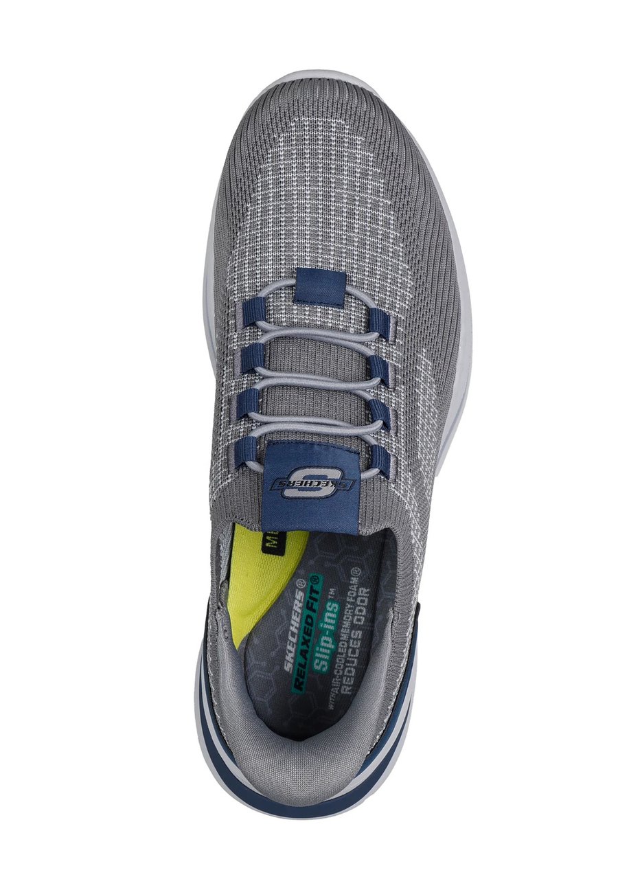 Кроссовки Skechers HERREN SLIP-INS RELAXED FIT, Natur/Grey — фото 3