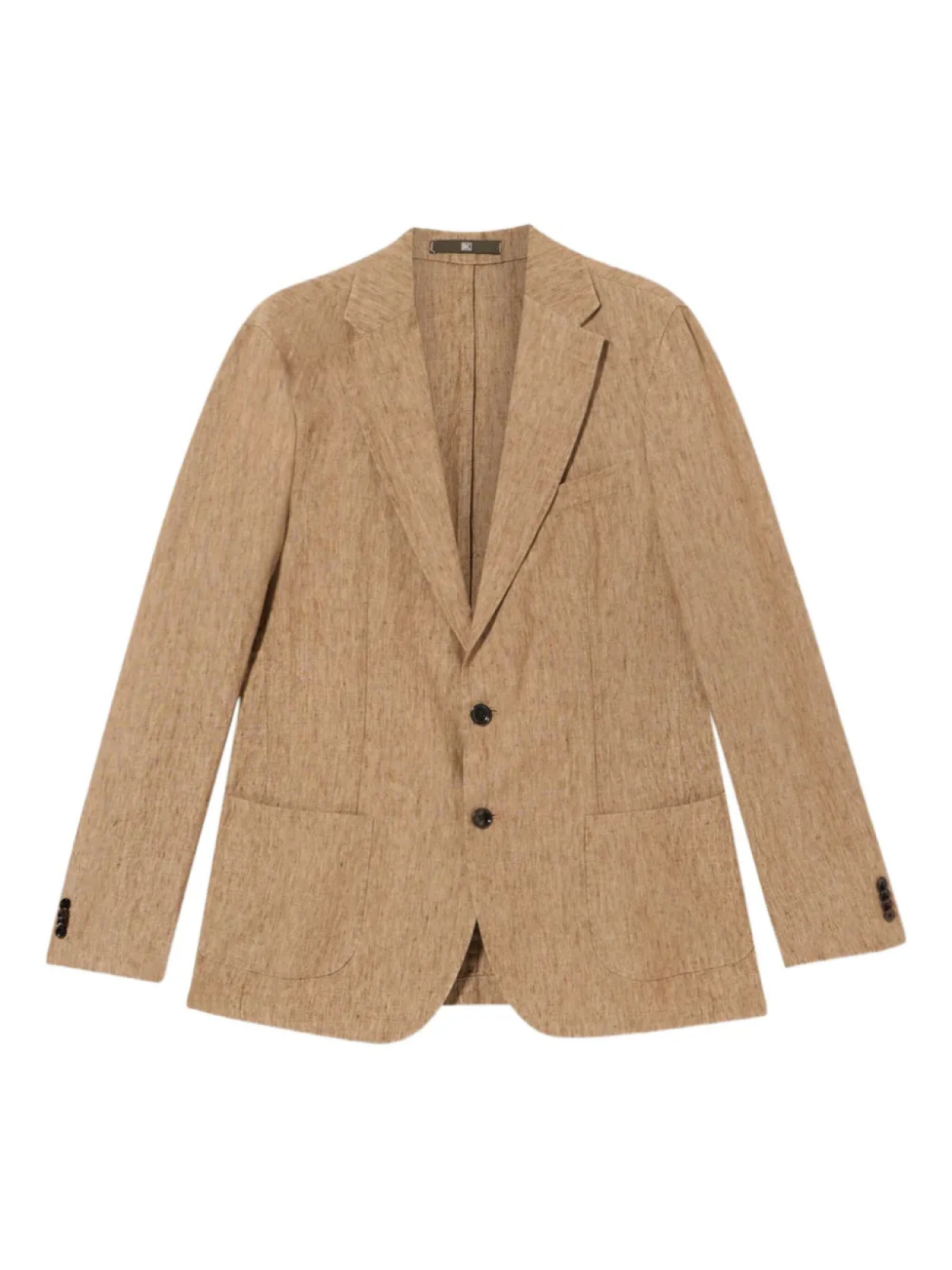 

Льняной однобортный пиджак Brooks Brothers, коричневый